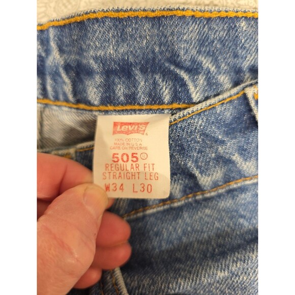 Levi's 550 Relaxed Fit Straight Leg Jeans Men's Blue Denim Pants 34x30 READ - Picture 4 of 13